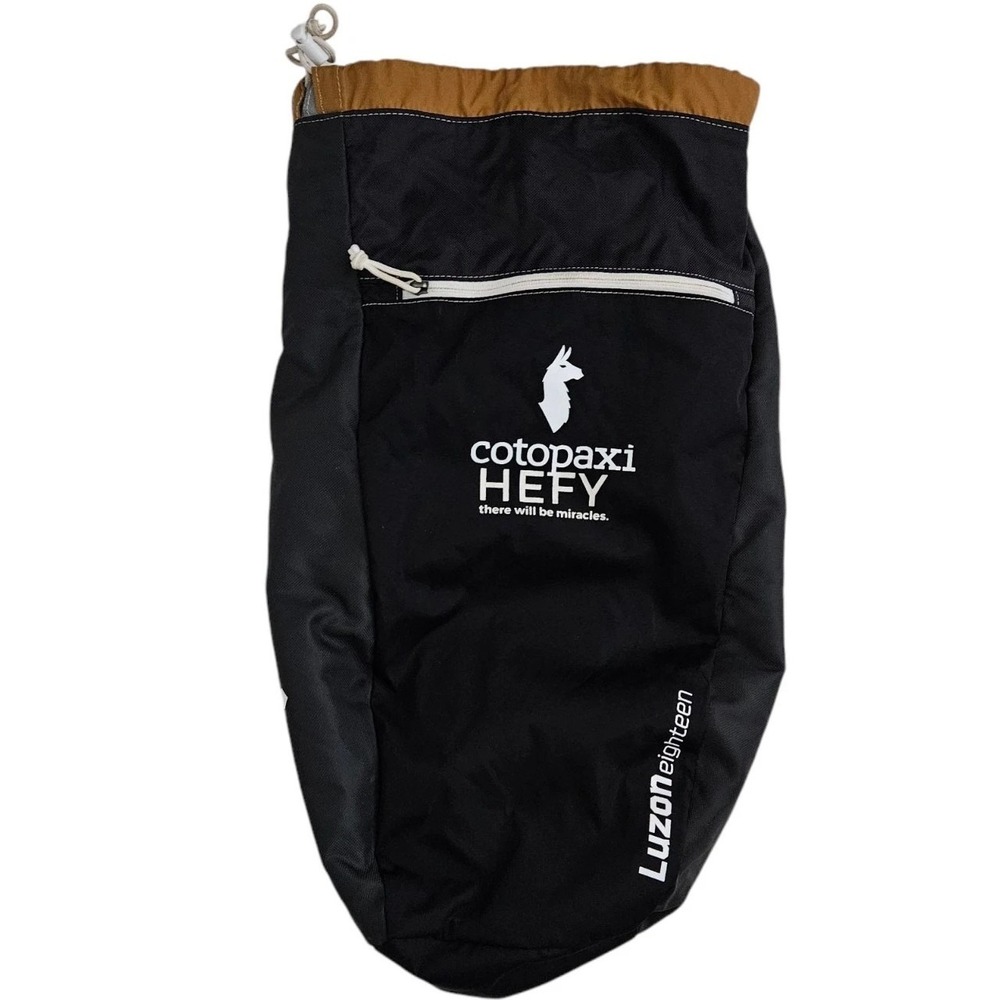 cotopaxi black and brown HEFY gear sack